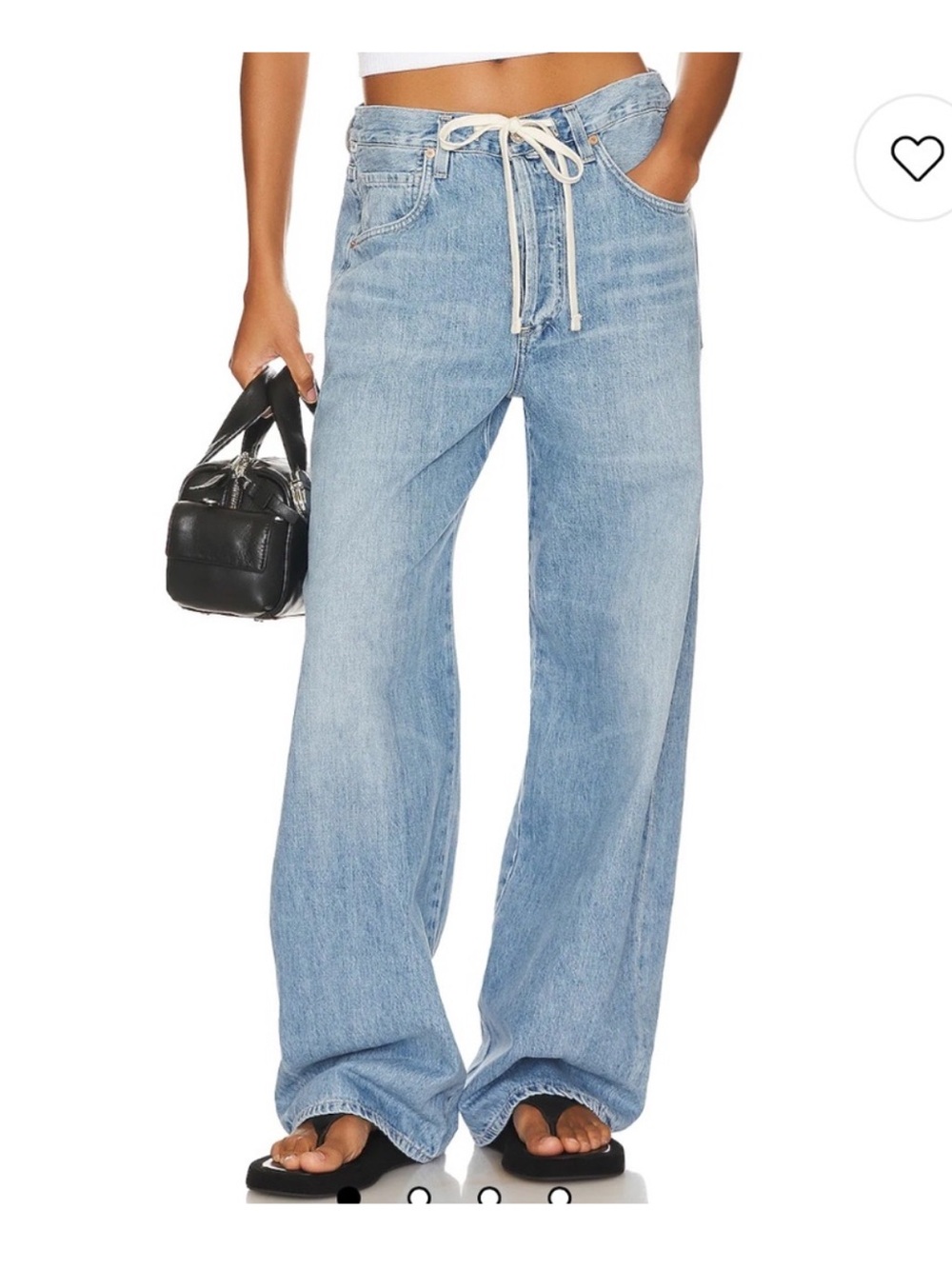 Citizens Of Humanity Light Blue Wide Leg Jeans - Picture 3 of 9